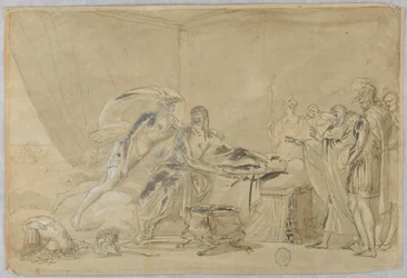 Tekening, Dood van een Meleager of een Held, 16e-19e eeuw
