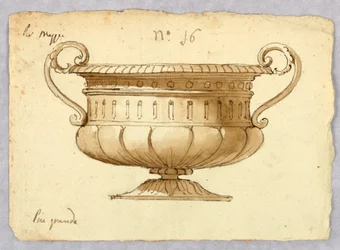 Tekening, ontwerp voor een kom, 1780-1820