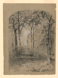 Tekening, Bosstudie, 1865-70
