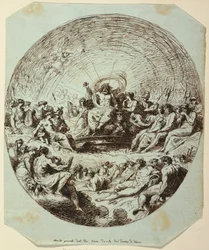 Tekening, Zeus beslist over het lot van Troje, Palazzo Gessi, Faenza, 1813