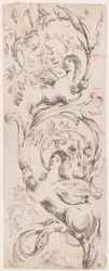 Prent, Ornamenten of Grotesken (Grotesque Ornament), ca. 1653
