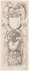 Prent, Ornamenten of Grotesken (Grotesque Ornament), ca. 1653