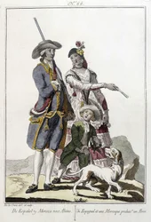 Een Spaanse vrouw en een Moor brengen een albino voort