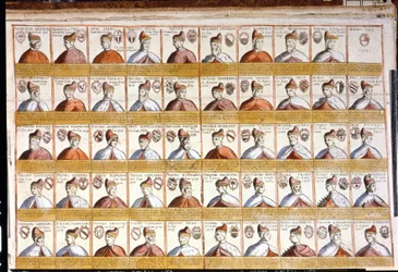 Alle doges van Venetië tot 1501. Bibl. Marciana. Venetië