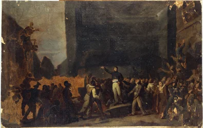 Alphonse Baudin (1811-1851) bij de barricade van Faubourg Saint-Antoine, 3 december