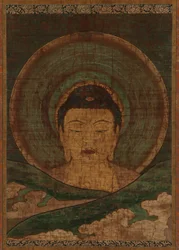Amitabha die boven de heuvels oprijst
