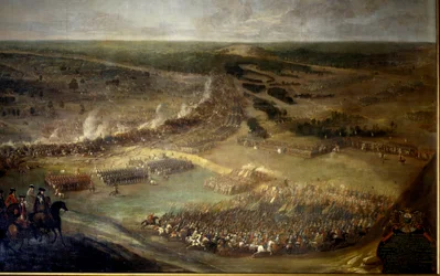Slag bij Hersans (1687), Hongarije. Anoniem schilderij uit de 17e eeuw. Château De Vaux Le Viscount.