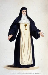Benedictijn van de eeuwigdurende aanbidding van het Heilig Sacrament, een orde opgericht door Catherine de Bar in Parijs in 1654.