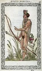 Braziliaan in "Habits et effigies", door Jean Sluperius in 1572