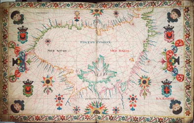 Kaart van de Zwarte Zee, c.1600