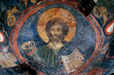 Christus Pantocrator - Anoniem - 13e eeuw - Fresco - Boyana Kerk, Sofia, Bulgarije
