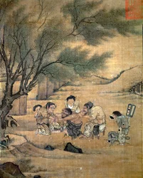Een arts op het platteland past een pijnstillende moxibustiebehandeling toe (traditionele Chinese medische therapie die gebruik maakt van speciale