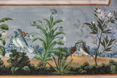 Duiven en bloemen (detail)