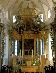 Ebersmunster (Elzas) - Altaar.