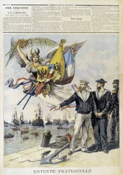 Broederlijke Entente (allegorisch beeld van de Frans-Russische Entente) - in 