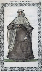 Franse vrouw in rouwkleding - in 