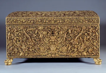 Gouden doos bekend als Anne van Oostenrijk (1601-1666) aangeboden door Kardinaal Jules Mazarin (Giulio Raimondo Mazzarino of Mazarino) (1602-1661)