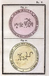Grimoire van Paus Honorius gebruikt om demonen op te roepen. Ed. van 1760