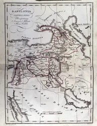Historische Atlas van Mesopotamië. Babylonië, Syrië en Assyrië. Eind 18e eeuw