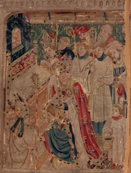 Geschiedenis van Sint Piat en Sint Eleuthère, Scene 10: Sint Eleuthère wordt gewijd als bisschop. Detail