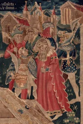 Geschiedenis van Sint Piat en Sint Eleuthère, Scene 12: De opstanding van de dochter van de tribuun (detail)