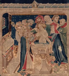 Geschiedenis van Sint Piat en Sint Eleuthère, Scene 13: Doop van Blanda (detail)
