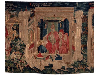 Geschiedenis van Sint Piat en Sint Eleuthère, Scene 9: Sint-Éleuthère wordt bevestigd als bisschop van Doornik.