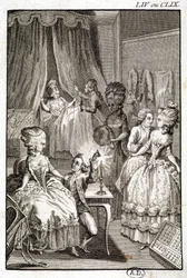 Gesloten huis - gravure