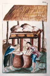 Indianen maken kaas, uit het boek 