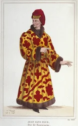Jan zonder Vrees (1371-1419), Hertog van Bourgondië (gravure 1830)