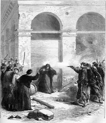 De Commune van Parijs in 1871. Petroleumverrassing rue de Rivoli.