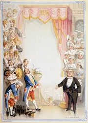 Menu blanco - chromolithografie, laat 19e eeuw