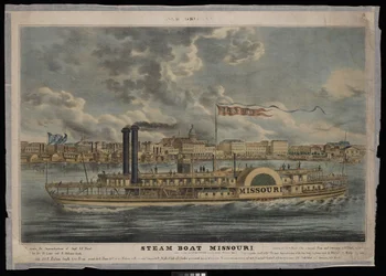 New Orleans. Stoomboot Missouri