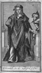 Ridderorden. Ridder van de Orde van het Gulden Vlies in Spanje in de 15e eeuw. In "Geschiedenis van militaire orden of ridders, van de seculiere en reguliere milities van beide geslachten, die tot nu toe zijn opgericht. Editie genomen van Abbe Giustiniani
