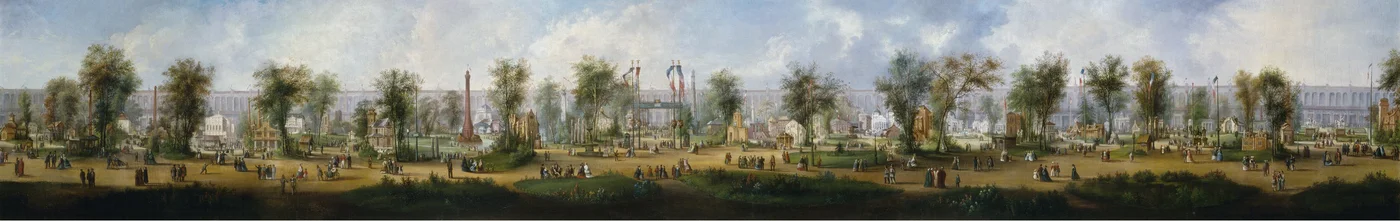 Panoramisch uitzicht op de Wereldtentoonstelling van 1867, Champ-de-Mars