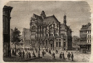 Parijs, Ile-de-France, Frankrijk - Saint-Eustache Kerk (19e eeuw)