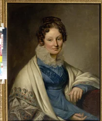 Portret van Sophia Ivanovna Boratynskaia (geboren Baryshnikova)