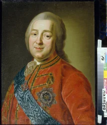 Portret van generaal en graaf Nikita Ivanovich Panin (1718-1783). Anoniem schilderij, tweede helft van de 18e eeuw, classicisme. Regionaal Museum voor Kunst en Geschiedenis, Viazniki (Rusland)