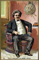 Portret van Alexandre Dumas père (1802-1870). Chromolithografie eind 19e eeuw.