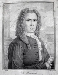 Portret van Benedetto Marcello (gravure)