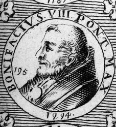 Portret van Bonifatius VIII (Benedetto Caetani ook wel Bonifacio VIII genoemd)