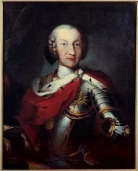 Portret van Charles Emmanuel III (1701-1773) Hertog van Savoye, Koning van Sardinië, Grootmeester van de Annunciade Anoniem schilderij. 18e eeuw Parijs, Museum van het Legioen van Eer