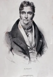 Portret van Gaspare Spontini (gravure)