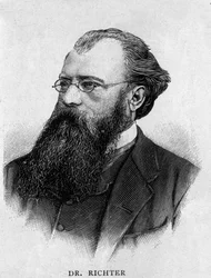 Portret van de Duitse dirigent Hans Richter (1843 - 1916).