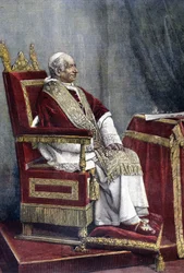 Portret van Gioacchino PECCI, Leo XIII (1810 - 1903), 254e paus (1878 - 1903)