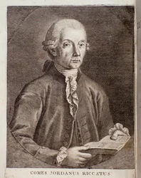 Portret van Giordano Riccati (gravure)