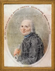 Portret van Giovanni Carlo Maria Clari (aquarel)