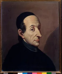 Portret van Giovenale Sacchi, Italiaanse musicoloog
