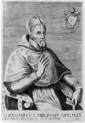 Portret van Gregorius XIV (1535 - 1591).