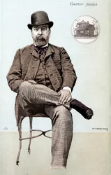 Portret van Hector Malot - tekening